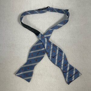 The Tie Bar Bow Tie Silk Mens Luxury Blue Adjustable Butterfly  Tie